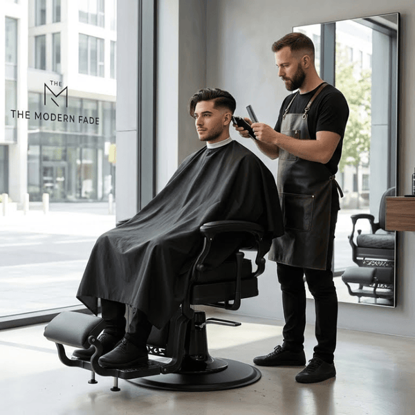 GlobalStar BX2961B-2 Matte Black Barber Chair – Honeycomb Quilted Heavy Duty Hydraulic Salon Chair