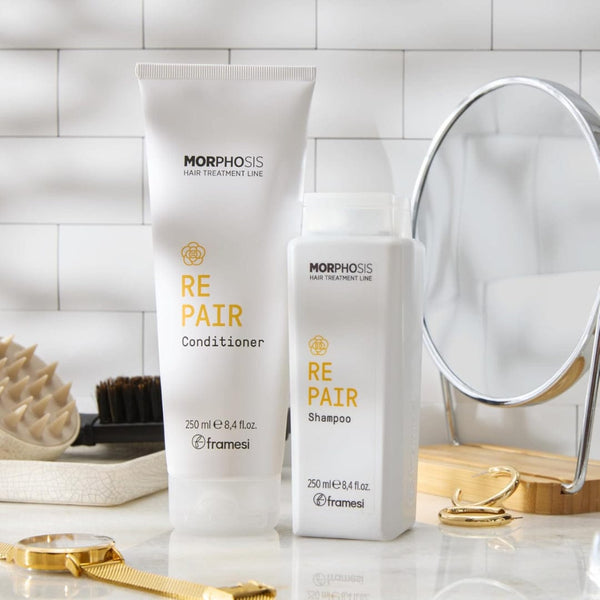 Framesi Morphosis Repair Plumping Hair Mousse 5.1 fl oz/250ml – Volumizing Leave-In Treatment with Camellia Oil & Plant Ceramides