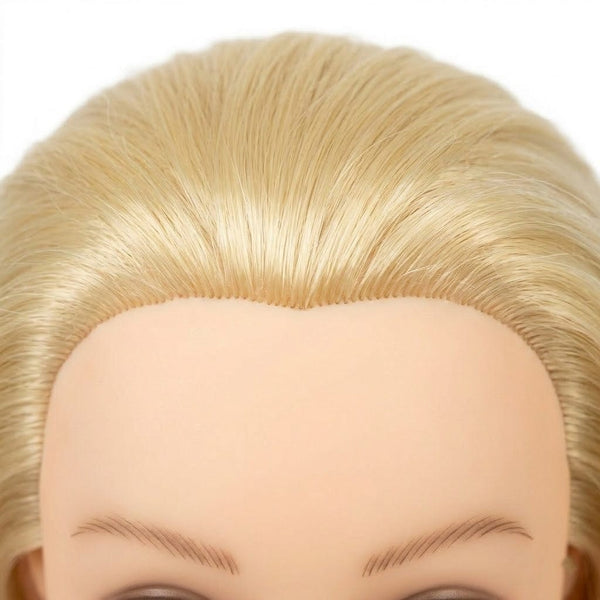 Globalstar Mannequin Training Head – Black Hair Hairdressing Practice Head for Salon & Academy