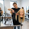 Globalstar Mannequin Training Head – Black Hair Hairdressing Practice Head for Salon & Academy