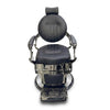 GlobalStar BC-2020 Black Barber Chair – Premium Leather Hydraulic Salon Chair Chrome Base