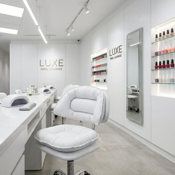 GlobalStar YT-3 Manicure Chair – Cream White Hydraulic Rolling Salon Chair with Backrest & Armrests