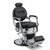 GlobalStar 4818 Professional Barber Chair - Premium Black Leather Hydraulic Salon Chair with Polished Chrome Frame - Heavy Duty Styling Chair