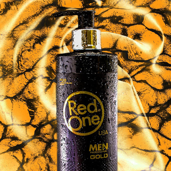 RedOne Gold After Shave Cream Cologne 400ml - Elegant Amber Scent, Ultimate Skin Care