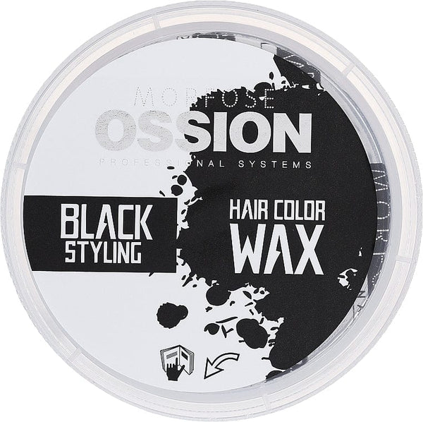 Morfose Black Hair Wax (100ml): Temporary hair color and strong hold for men's hairstyles.pen_spark