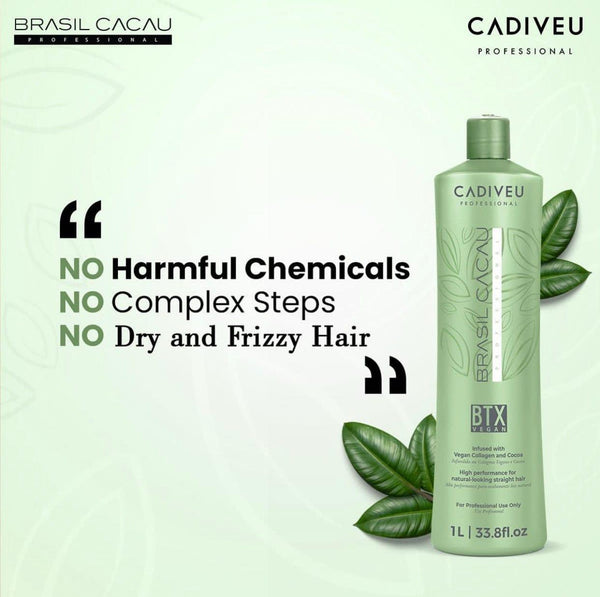 Cadiveu Brasil Cacau BTX Vegan Infused With Vegan Collagen And Cocoa 1L - Awarid UAE