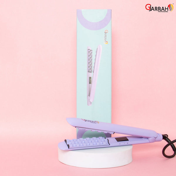 مكواة فرد الشعر السيراميكية من Gjarrah – أداة تصفيف الشعر الاحترافية عالية الأداء بجهد مزدوج 100-240 فولت مع تقنية حرارية متقدمة