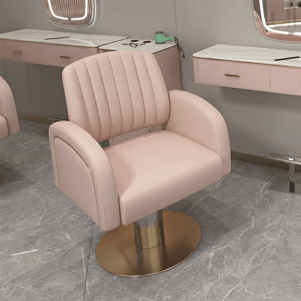 Globalstar Pink Hairdressing Chair - Stylish Salon Styling Furniture with Ergonomic Design and Adjustable Height