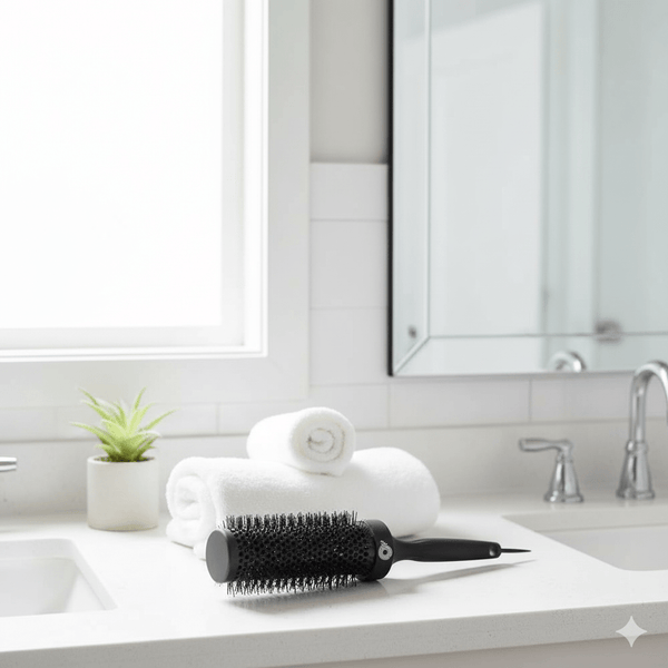 Oplus Nano Technology Ceramic + Ionic Hair Brush Black 52mm – Smooth, Shiny Styling