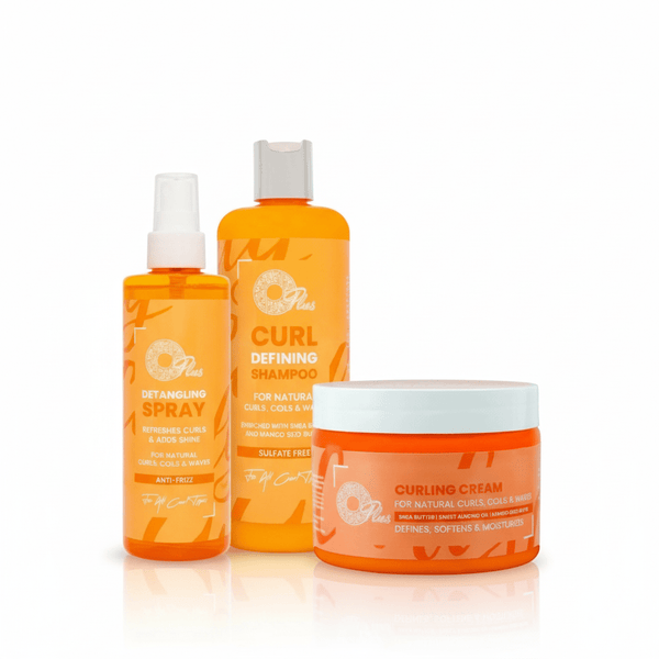 Oplus Curl Care Trio - Curling Cream 350ml, 500ml Anti-Frizz Shampoo & 250ml Detangling Spray