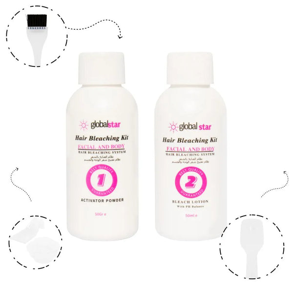 Global Star Face and Body Bleaching Kit 50+50ml