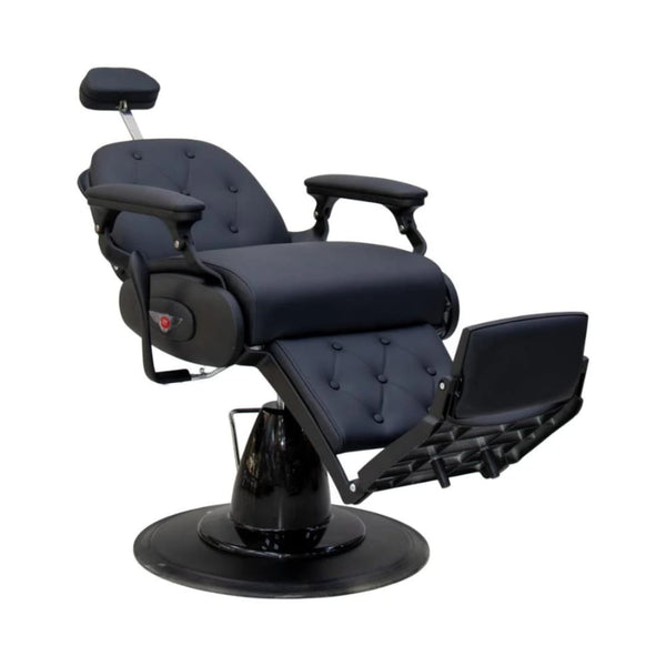 Globalstar AW-9138B Classic Barber Chair – Full Black Premium Hydraulic Salon Chair