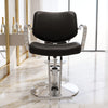 Globalstar AW-556-B Premium Black Leather Styling & Makeup Chair – Stainless Steel Salon Chair for Women