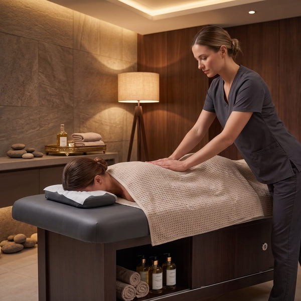 Globalstar XT-057 Professional Massage Bed – Reclining Spa Table with Storage Cabinet