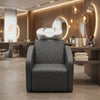 Globalstar XT‑203‑2‑1 Grey Shampoo Chair with White Basin – Professional Salon Backwash Unit Premium Leather