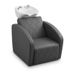 Globalstar XT‑203‑2‑1 Grey Shampoo Chair with White Basin – Professional Salon Backwash Unit Premium Leather