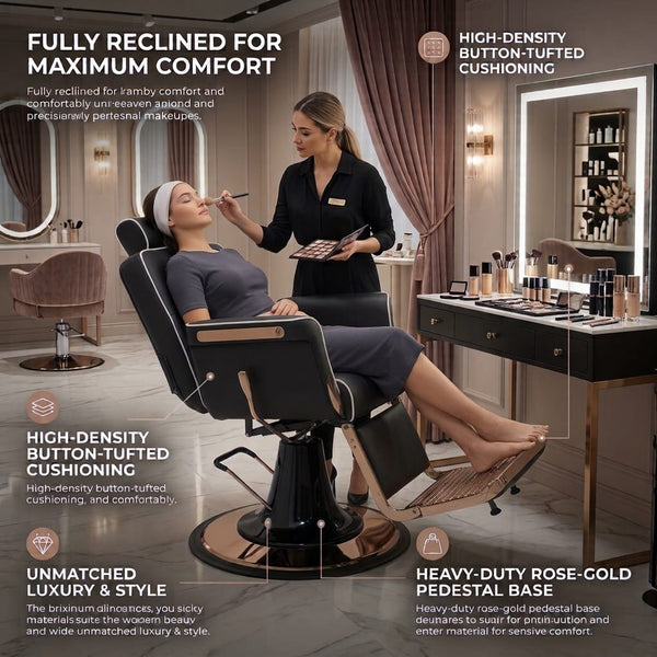 Globalstar BX-2956-B Premium Reclining Chair for Professional Salon