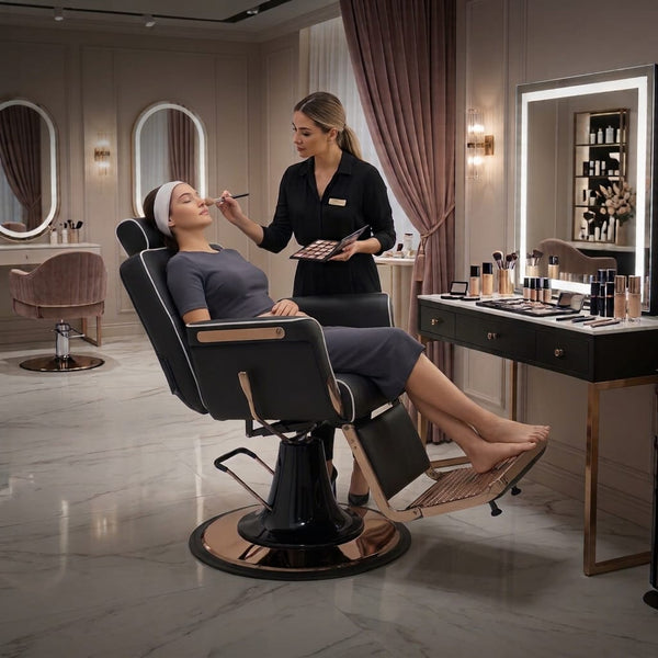 Globalstar BX-2956-B Premium Reclining Chair for Professional Salon