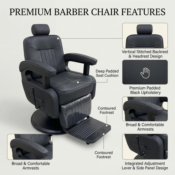 Globalstar BX-2968-3 Barber Chair for Professional Salon