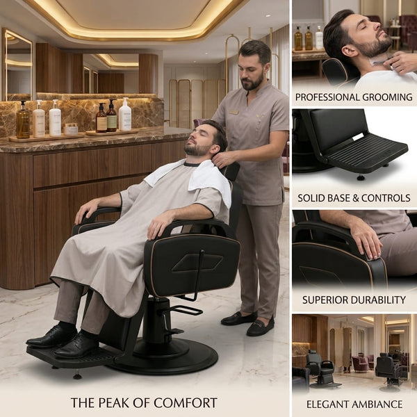 Globalstar BX-2981B-2 Premium Barber Chair for Professional Salon