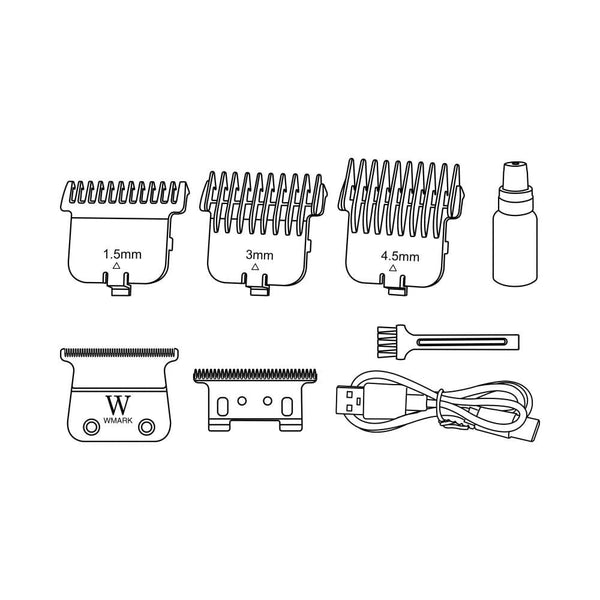 Globalstar Professional Detail Trimmer 8000 RPM – High-Speed Type‑C Rechargeable Hair & Beard Clipper with LED Battery Display