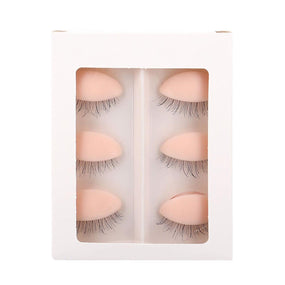 Globalstar 3 Pairs Silicone Eyelid With Lashes Replacement For Training Head HJ-105 - Awarid UAE