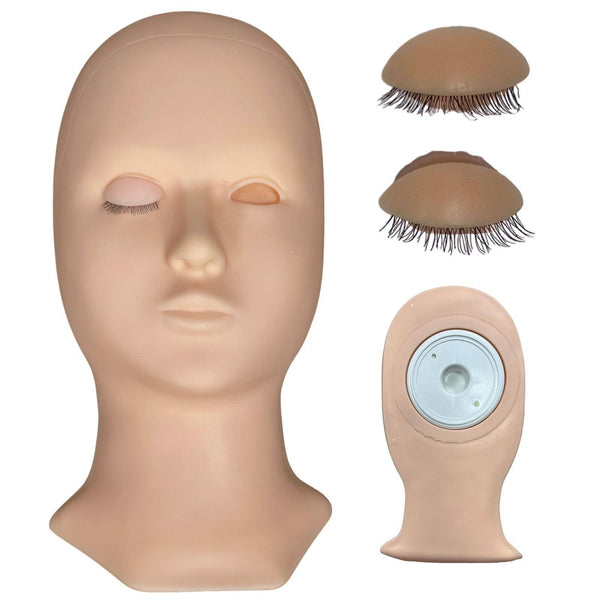 Globalstar Mannequin Training Head For Eyelash Extention With Removable Eyelids HJ-106 - Awarid UAE