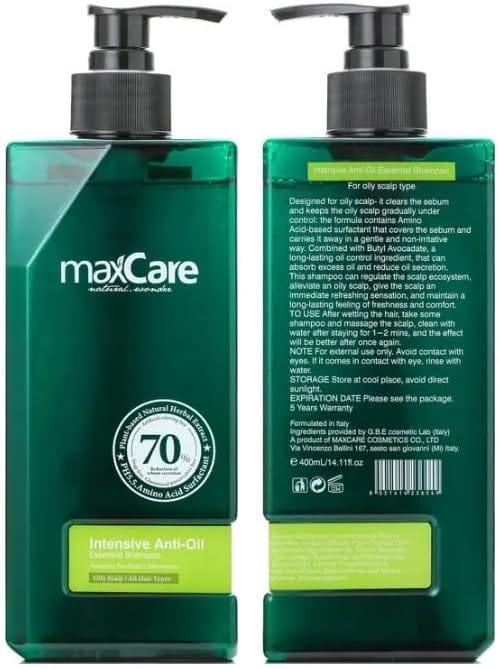 Maxcare Intensive Anti Oil Essential Shampoo 400ml - Awarid UAE