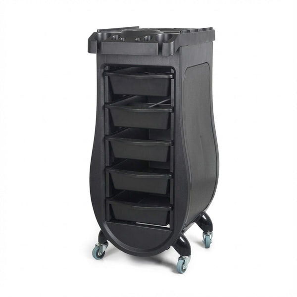 Globalstar Professional Salon Trolley with Metal Frame & 5 PVC Drawers – Ultimate Hairdressing and Barber Organizer