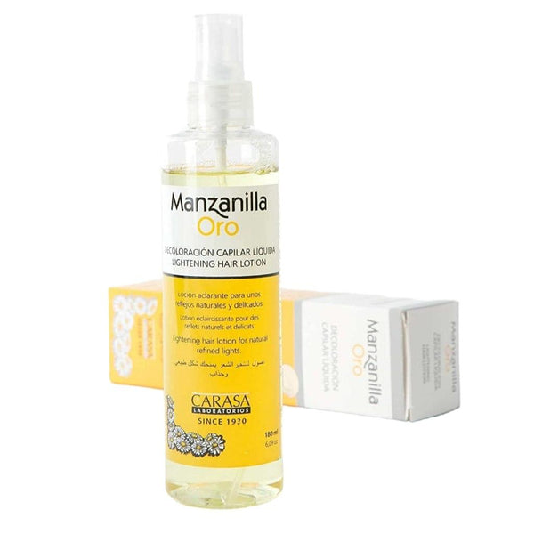 Manzanilla Oro Lightening Hair Lotion Spray 180ml, Buy 2 And Get 1 Free (3 x 180ml) - Awarid UAE