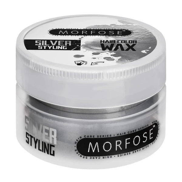 Morfose Ossion Silver Styling Hair Color Wax 100ml - Sleek Silver Strands, Sculpted Style
