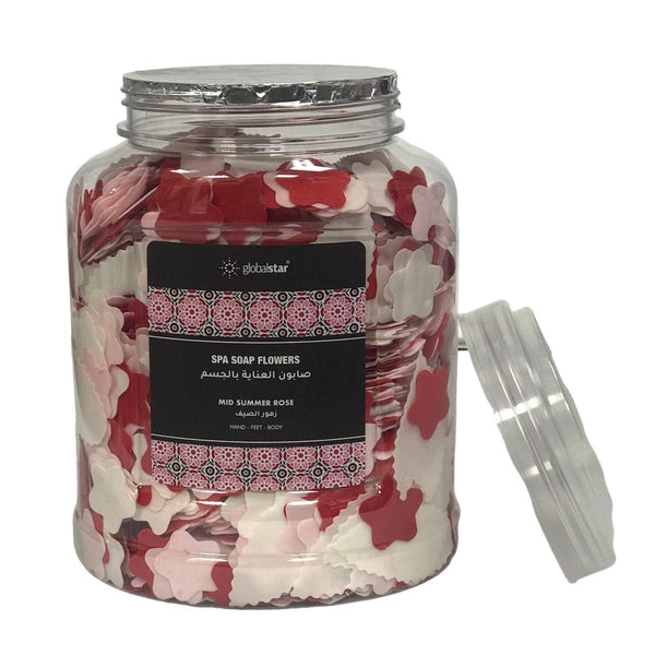 Globalstar Spa Soap Flowers For Hands, Feet And Body Rose Scent 220g - Awarid UAE