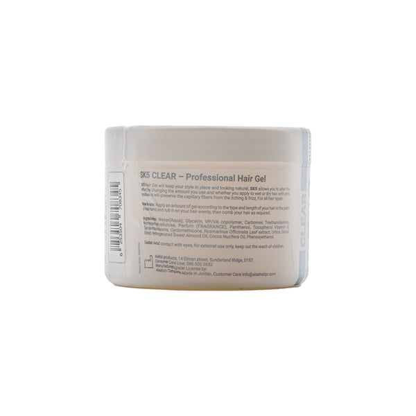 SK5 Clear Hair Gel 500ml – Professional-Grade Styling with Strong Hold & Frizz Control