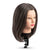 Globalstar 613/4 mannequin training head 60cm clean product shot on white background with black table clamp mount showing natural-feel dark brown hair