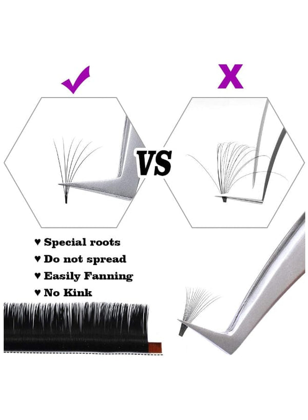 رموش Globalstar Fan Lashes 0.10D Mix - إتقان احترافي