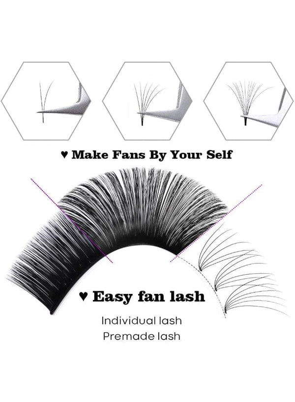 رموش Globalstar Fan Lashes 0.10D Mix - إتقان احترافي