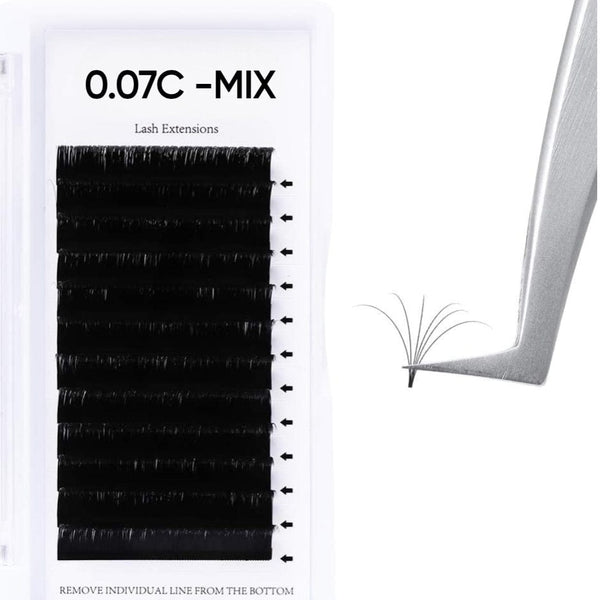 Globalstar Fan Lashes 0.07C Mix - Unleash the Power of Dramatic Volume Lashes