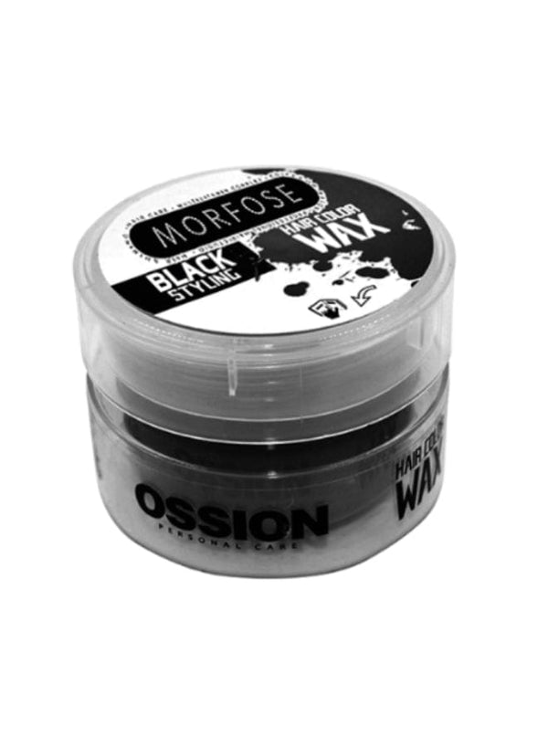 Morfose Black Hair Wax (100ml): Temporary hair color and strong hold for men's hairstyles.pen_spark