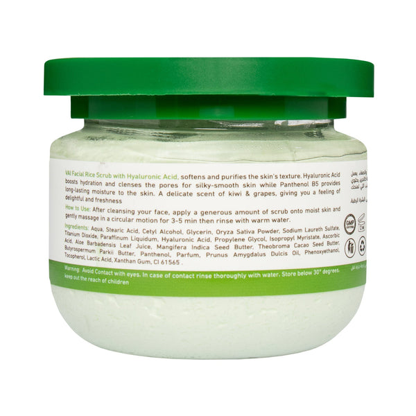 VAI Naturals Rice Scrub Kiwi and Grapes with Panthenol B5 – Exfoliating & Moisturizing Facial Scrub, 280ml