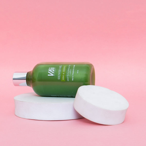 Vai Naturals Kiwi & Grapes Shower Gel – 500ml, Rich in Vitamin E, C, & B5 for Soft, Hydrated Skin