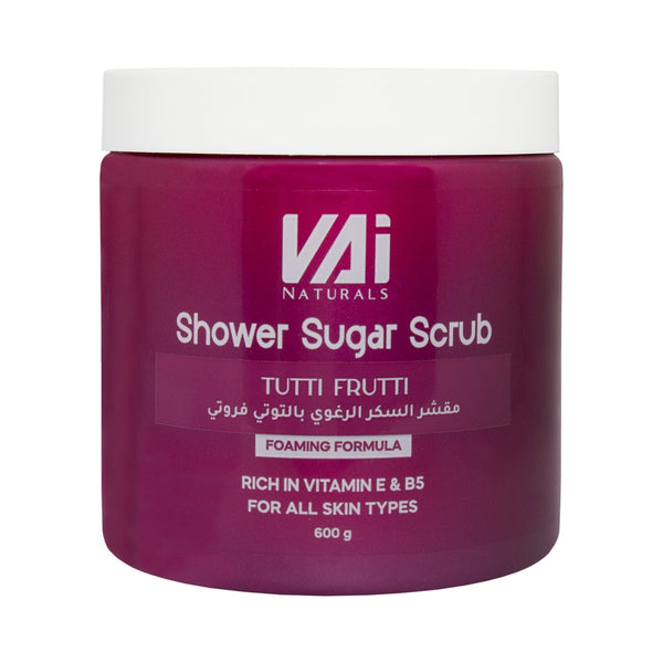 Vai Naturals Shower Scrub – Tutti Frutti, Hydrating & ExfoliatingAll Skin Types | Vitamin E & B5 Enriched | 600g
