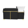Black & Gold Luxury Shampoo Bed by Global Star: Comfortable shampoo bed with white basin.pen_spark