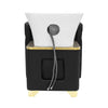 Black & Gold Luxury Shampoo Bed by Global Star: Comfortable shampoo bed with white basin.pen_spark