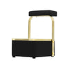 Black & Gold Luxury Shampoo Bed by Global Star: Comfortable shampoo bed with white basin.pen_spark