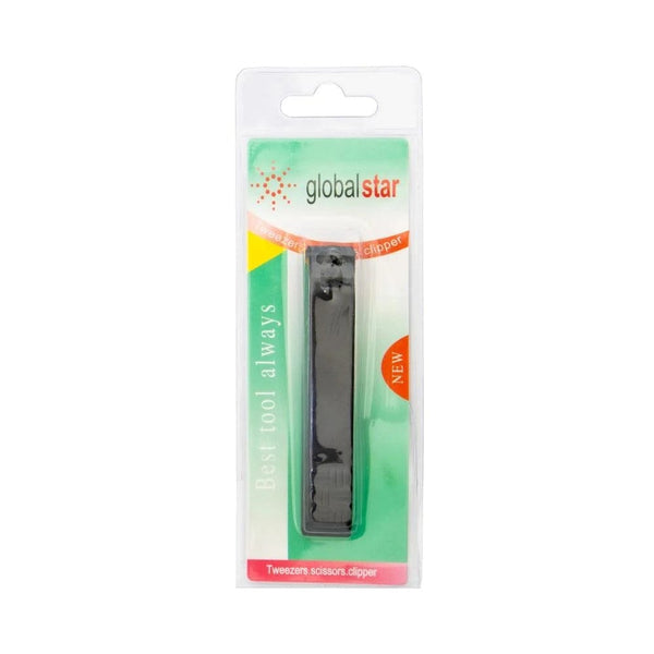 Globalstar Premium Black Nail Clipper - Sturdy and Durable Design