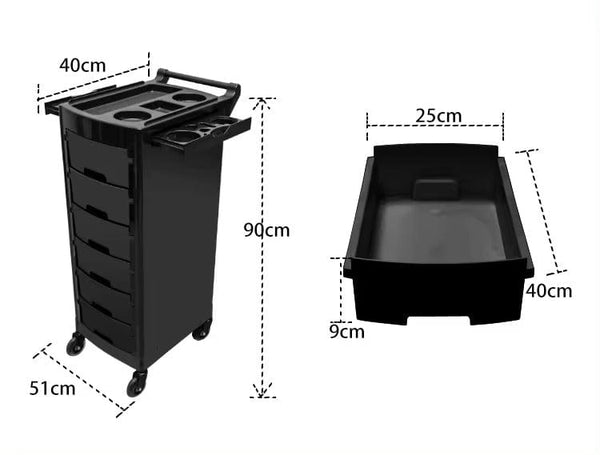 Globalstar Hairdresser Maintenance Cart - Rolling Trolley for Salon Perm and Hair Dyeing
