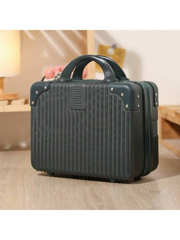 Globalstar Portable Hard Shell Cosmetic Travel Case – Mini ABS Makeup Bag with Elastic Band