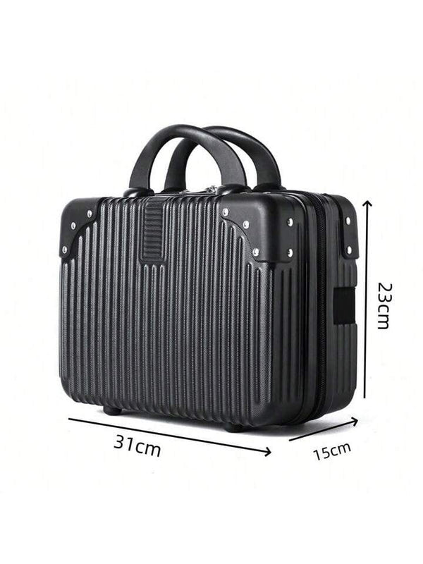 Globalstar Portable Hard Shell Cosmetic Travel Case – Mini ABS Makeup Bag with Elastic Band