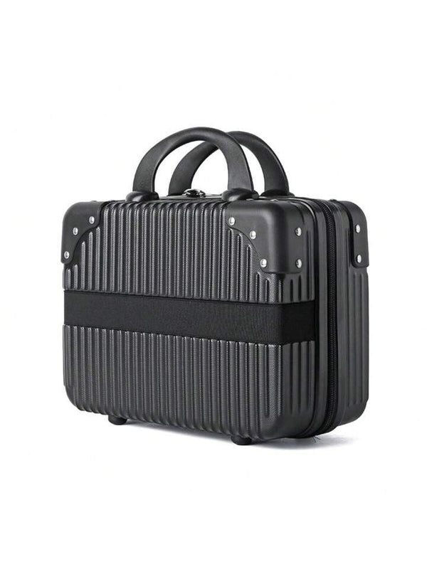 Globalstar Portable Hard Shell Cosmetic Travel Case – Mini ABS Makeup Bag with Elastic Band