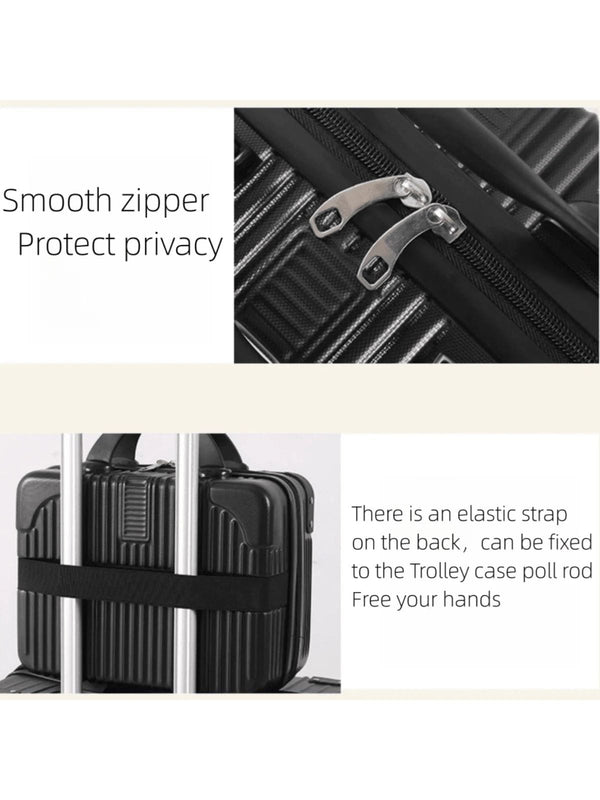 Globalstar Portable Hard Shell Cosmetic Travel Case – Mini ABS Makeup Bag with Elastic Band